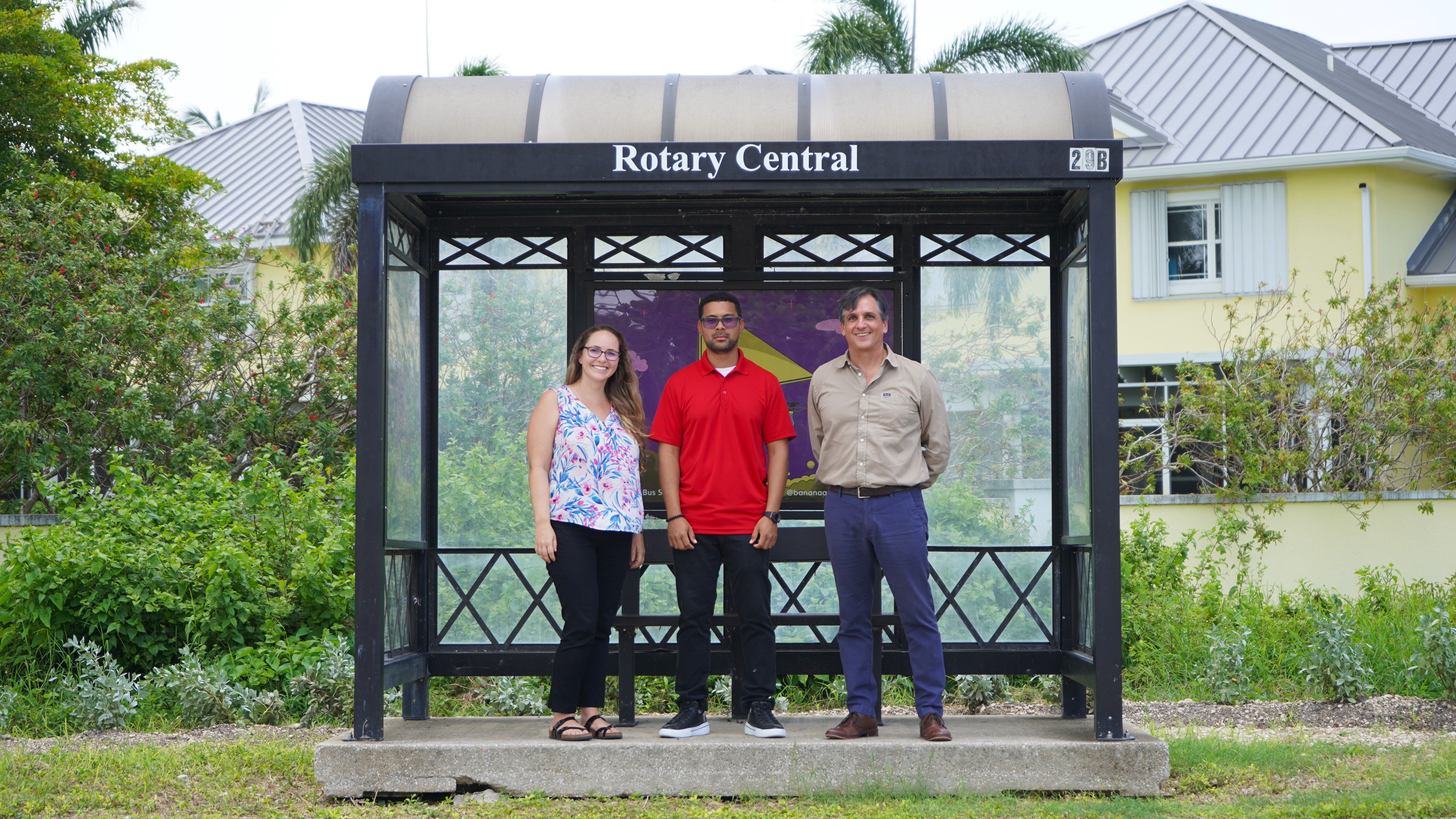 Caymanian Artist Takes Over Bus Shelter